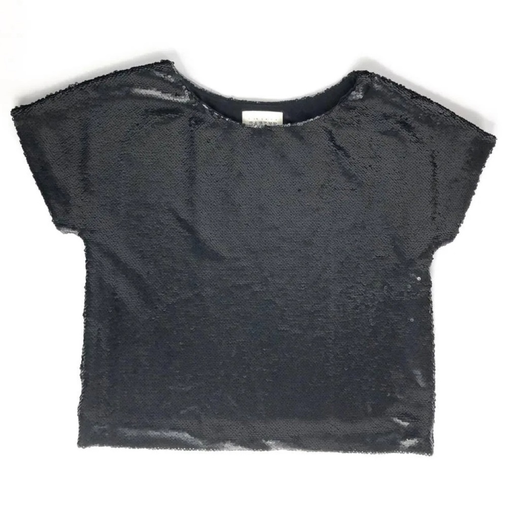 Anthro - SABINE - Black Sequin Top
